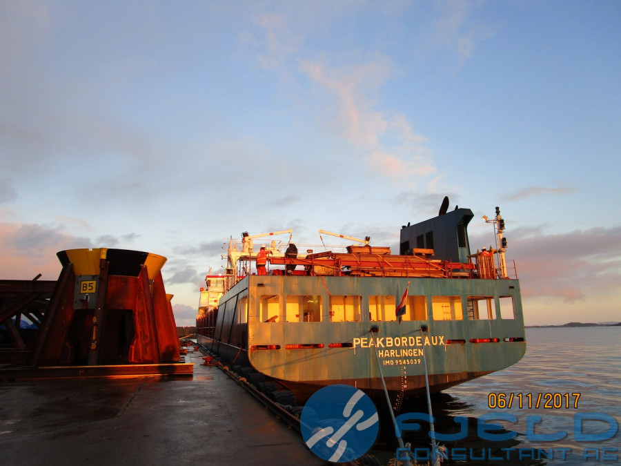 S7000 end of season demob, Mekjarvik to Rotterdam, MV Peak Bordeaux, Nov, 2017