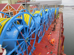 Martin Linge Development Project - Subsea7 reel load-out Tønsberg, 2016