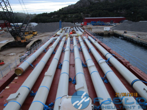 Johan Sverdrup Terminal Mongstad, Spool shipment # 1, Egersund - Mongstad, MV Peak Bordeaux, Jun, 2018