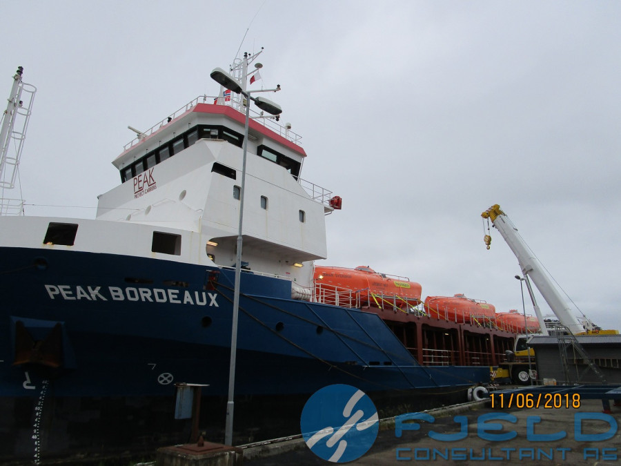 Johan Sverdrup Life boats, Olve - Stord, MV Peak Bordeaux, Jun, 2018