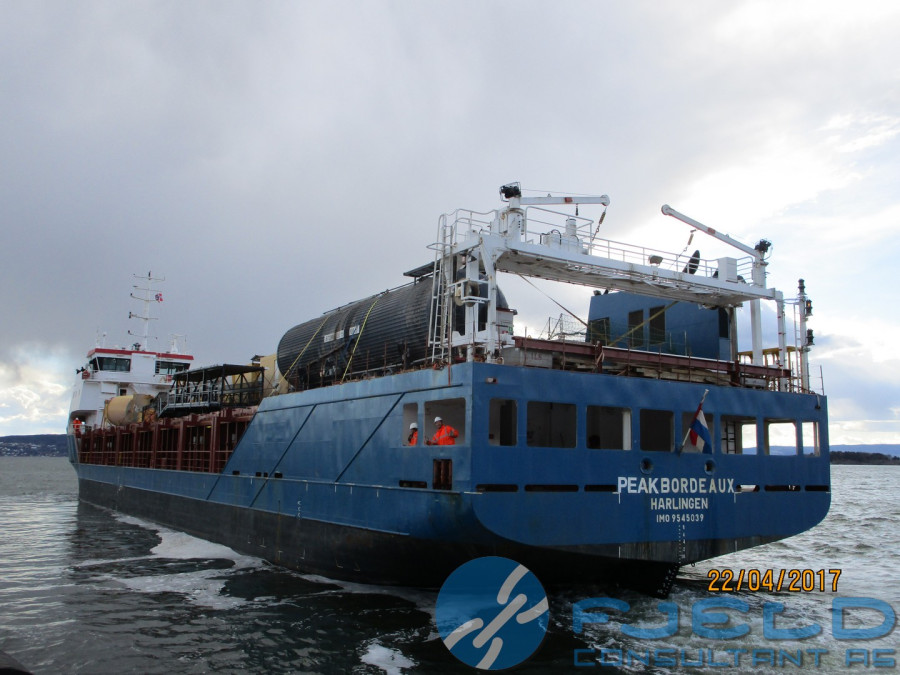 Complete asphalt plant, Oslo to Tromsoe, MV Peak Bordeaux, Apr, 2017